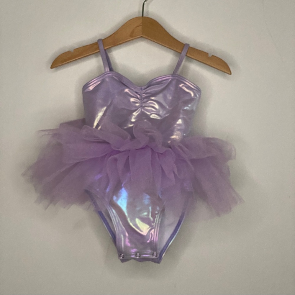 Iridescent Rainbow Purple Tutu Swimsuit - ILOVEPLUM